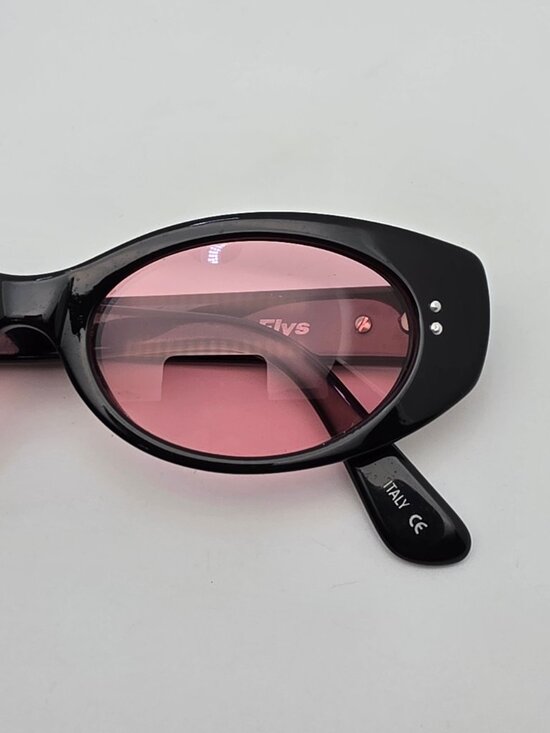 Black Flys Eyewear Fly Girls May Fly Black Frame Pink Lens Sunglasses Italy 46mm